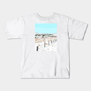 Upper Teesdale - first snow of the winter Kids T-Shirt